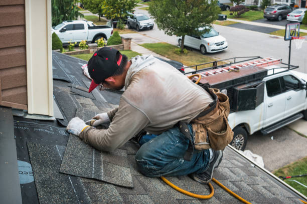 Professional Emergency Roof Repair technician working in Fannettsburg, PA